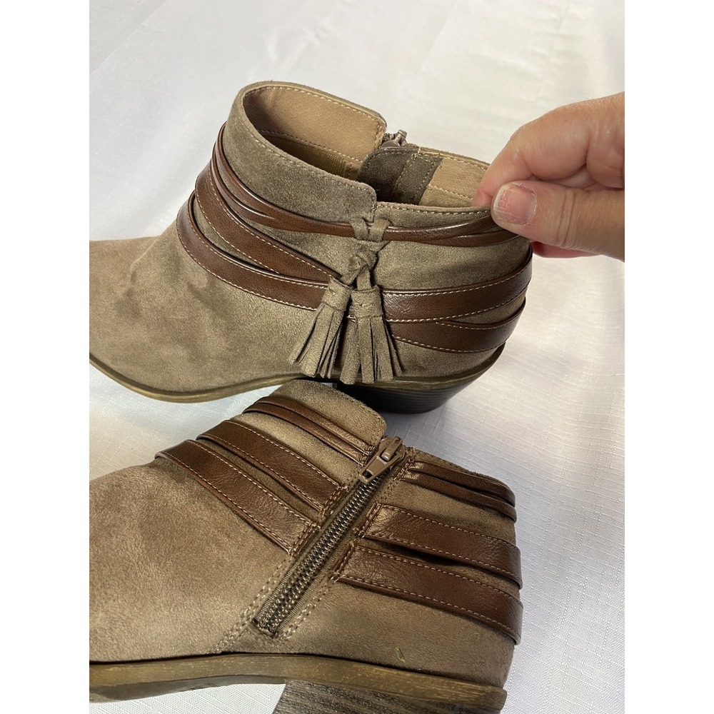 LifeStride Paloma Bootie Womens sz 8.5  Brown Western Aesthetic Desert Ranch - Picture 4 of 13